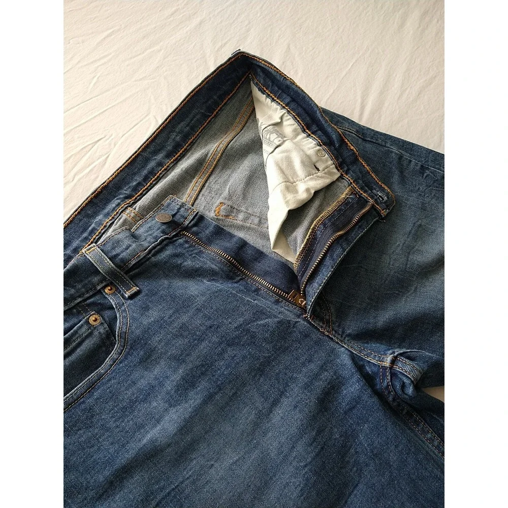 Levi's 514 Men's 36x32 Medium Wash Slim Straight Fit Stretch Denim Blue Jeans
